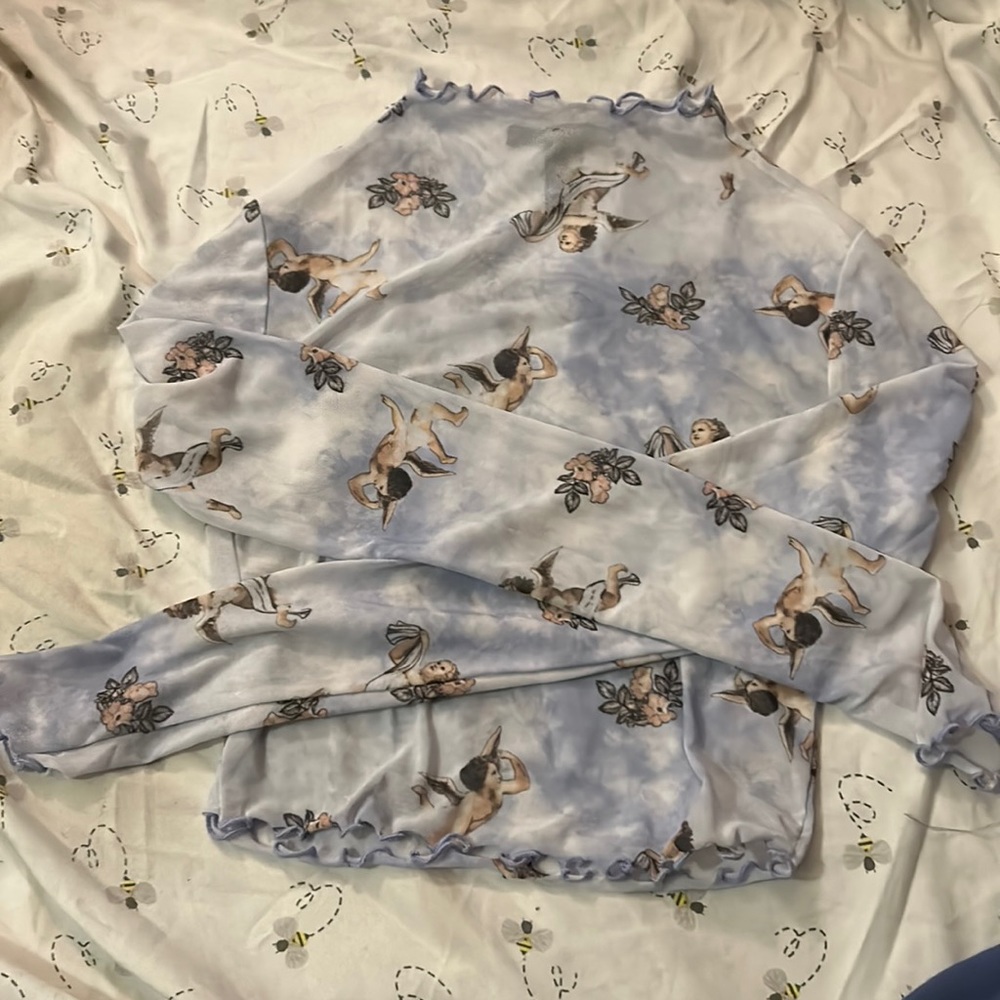 Mesh long sleeve shirt